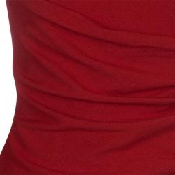 Pre Owned Armani Collezioni Red Draped Dress S