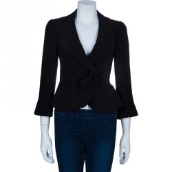 Pre Owned Armani Collezioni Black Rose Blazer S