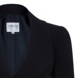 Pre Owned Armani Collezioni Black Rose Blazer S