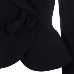 Pre Owned Armani Collezioni Black Rose Blazer S