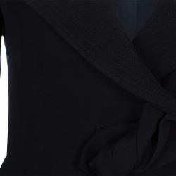 Pre Owned Armani Collezioni Black Rose Blazer S