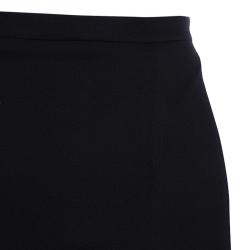مملوكة مسبقًا Armani Collezioni Black Silk Ruffle Skirt M