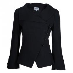 Pre Owned Armani Collezioni Black Striped Skirt Suit M