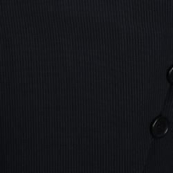 Pre Owned Armani Collezioni Black Striped Skirt Suit M