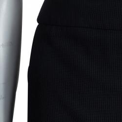 Pre Owned Armani Collezioni Black Striped Skirt Suit M