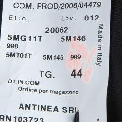 Pre Owned Armani Collezioni Black Striped Skirt Suit M