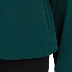 مملوكة مسبقًا بلوزة أرماني كوليزوني تصميم البليزر خضراء بأكمام طويلة مقاس L