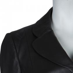 Pre Owned Armani Collezioni Brown Leather Jacket M