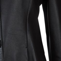 Pre Owned Armani Collezioni Brown Leather Jacket M