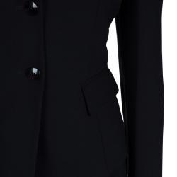 Armani Collezioni Black Wool Pant Suit M