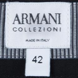 Armani Collezioni Black Wool Pant Suit M