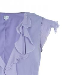 مملوكة مسبقًا Armani Collezioni Lilac Wrap Dress M