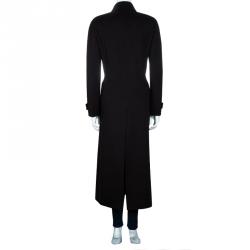 Pre Owned Armani Collezioni Black Cashmere Long Coat M