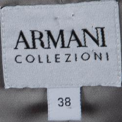 مملوكة مسبقًا جاكيت أرماني كوليزيوني رصاصي منقوش S