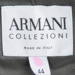 Pre Owned Armani Collezioni Marble Effect Textured Jacket M