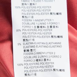 Pre Owned Armani Collezioni Red Satin Strapless Short Dress L