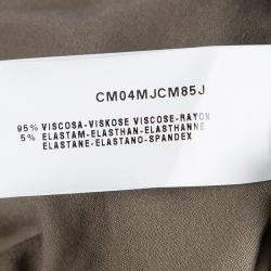 Pre Owned توب أرماني كوليزيوني أخضر زيتوني مكشكش XL