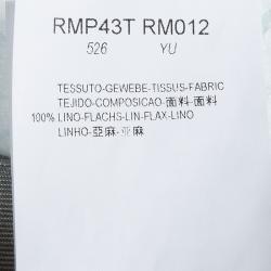 مملوكة مسبقًا Armani Collezioni Grey Linen Wide Leg Trousers L