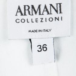 Pre Owned Armani Collezioni White Long Sleeve Top XS