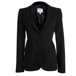 Pre Owned Armani Collezioni Black Wool Blazer M