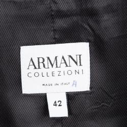 Pre Owned Armani Collezioni Black Wool Blazer M