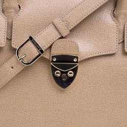 Aspinal of London Beige Leather Berkeley Satchel
