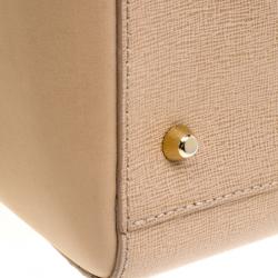Aspinal of London Beige Leather Berkeley Satchel