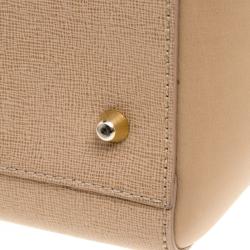 Aspinal of London Beige Leather Berkeley Satchel