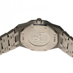 Pre Owned Audemars Piguet Silver Stainless Steel Diamond Royal Oak Women's Wristwatch 33MM