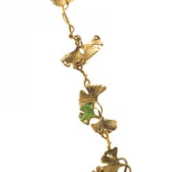 Aurélie Bidermann Tangerine Gold-plated Gingko Leaves Long Necklace