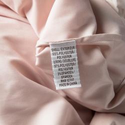 Badgley Mischka Blush Pink Chiffon Petal Applique Strapless Cocktail Dress M