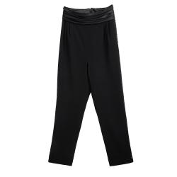 Badgley Mischka Black Embellished Detail High Waist Pants S