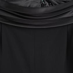Badgley Mischka Black Embellished Detail High Waist Pants S
