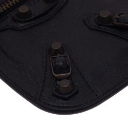 Pre Owned Balenciaga Black Leather iPhone 5/5S Case