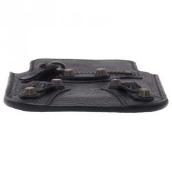 Pre Owned Balenciaga Black Leather Arena iPhone Case