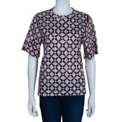 مملوكة مسبقًا Balenciaga Light Grey Printed T-shirt S