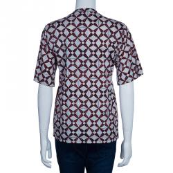 مملوكة مسبقًا Balenciaga Light Grey Printed T-shirt S