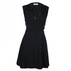 Pre Owned Balenciaga Black Knit Cutout Back Detail Sleeveless Dress M
