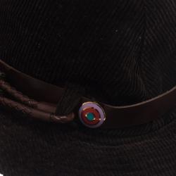 Pre Owned Balenciaga Brown Fedora Size 57