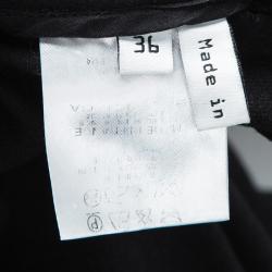 Balenciaga Black Wool Ruffle Bottom Skirt S