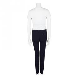 Pre Owned Balenciaga Navy Blue Tapered Trousers M