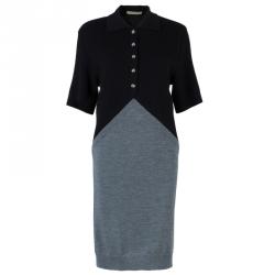 Pre Owned Balenciaga Colorblock Sweater Dress M