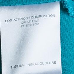 Pre Owned Balenciaga Turquoise Draped Top M