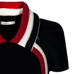 Pre Owned فستان بالنسياغا صوف أسود بطول الركبة M