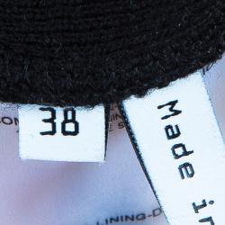 Pre Owned فستان بالنسياغا صوف أسود بطول الركبة M