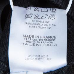 Balenciaga Black Bodycon Sleeveless Dress M