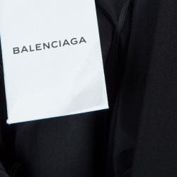 Pre Owned Balenciaga FW'13 Black Petal Silhouette Peplum Halter Dress M