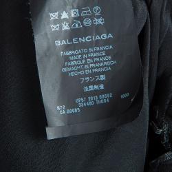 Pre Owned Balenciaga FW'13 Black Petal Silhouette Peplum Halter Dress M