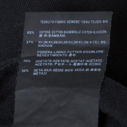Balenciaga Paris Black Overlap Detail High Waist Shorts M