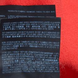 Pre Owned Balenciaga Red Knit Asymmetric Sleeve Wool Dress M